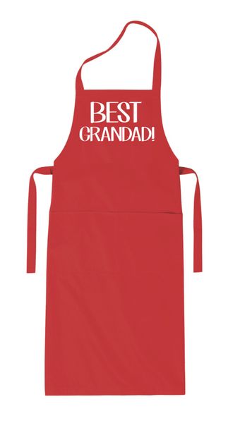 Qtees Africa Best Grandad white apron