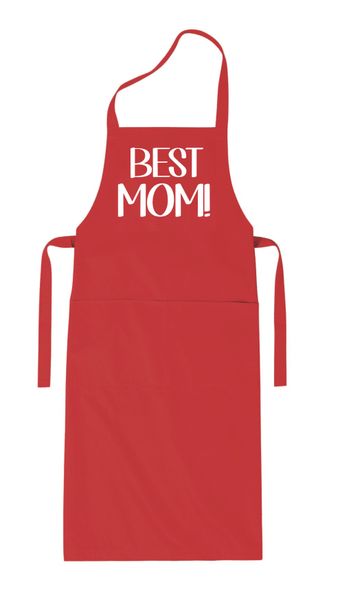 Qtees Africa Best Mom Red Apron image
