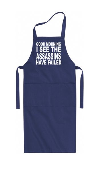 Qtees Africa Assassins Have Failed Navy Apron image
