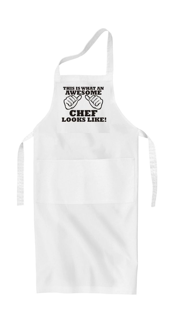 Qtees Africa This Is What an Awesome Chef Looks Like White Apron | Shop ...