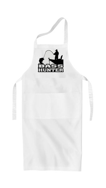 Qtees Africa Bass Hunter White Apron image