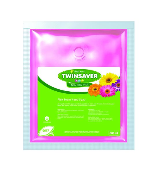 Twinsaver Foam Hand Soap Sachet 6 x 600ml