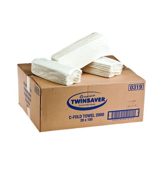 Twinsaver Flat Hand Towel 2000 0ne Ply NP0319