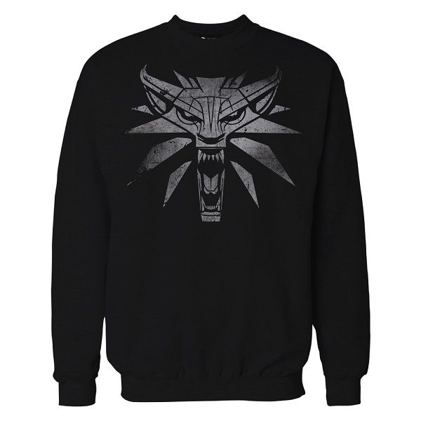 The Witcher 3: White Wolf Mens Sweater- Black