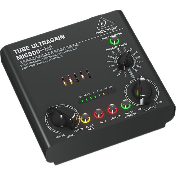 Behringer Tube Ultragain MIC500USB - Microphone Preamplifier