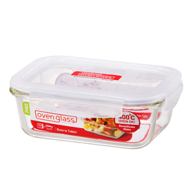 Euro Glass Container Rectangular - 630ml 