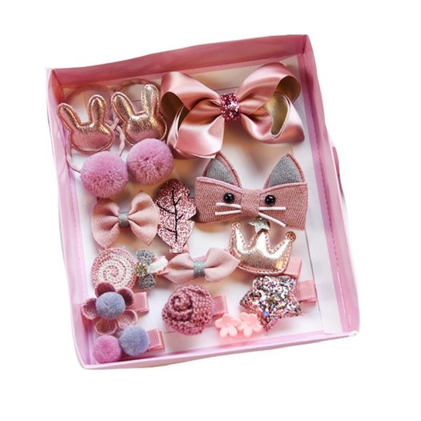 Hair Accessory Girl 18 Piece Pink