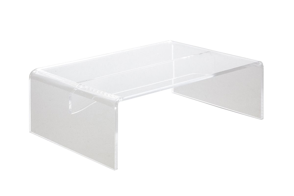 acrylic monitor stand with storage