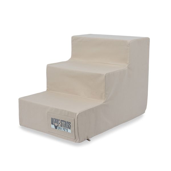 Woof Stairs 3-Step Dog Steps - Cream