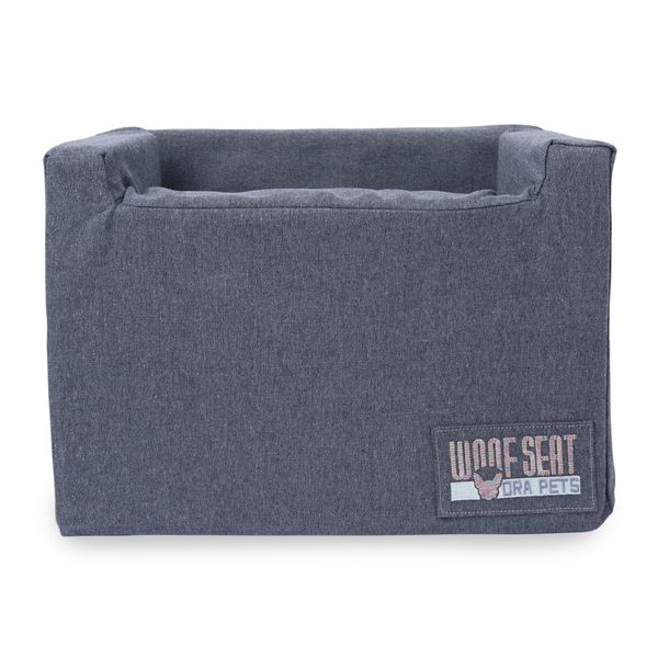 Woof Seat - Original Dog Car Seat - Reverse Denim - Blue