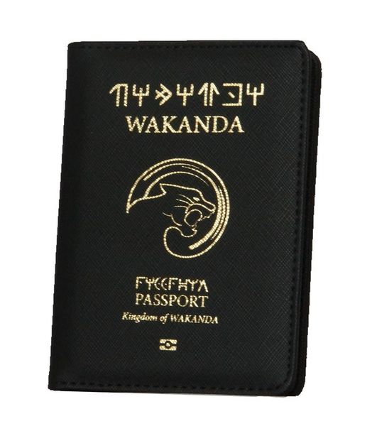 Wakanda Passport Wallet with RFID Protection - Black