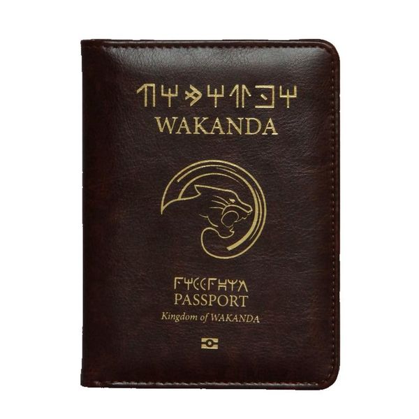 Wakanda Passport Wallet with RFID Protection - Coffee