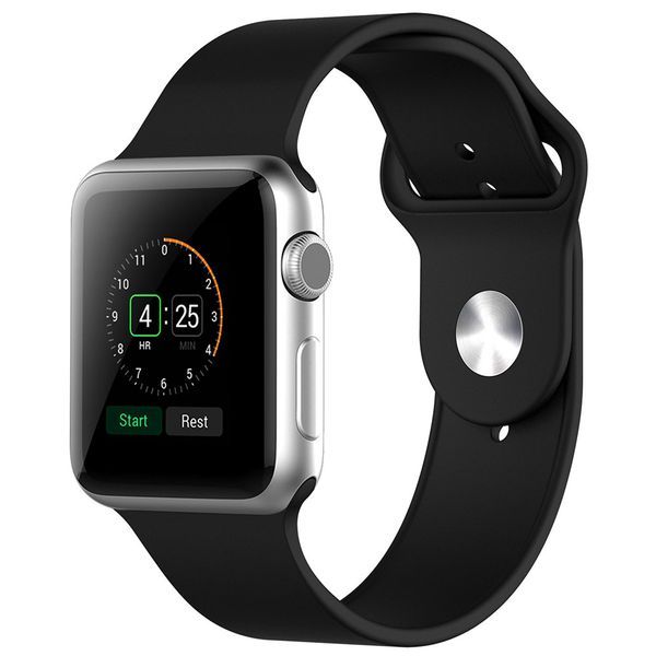 Apple Watch Soft Silicone Sports Band 38mm 40mm Black
