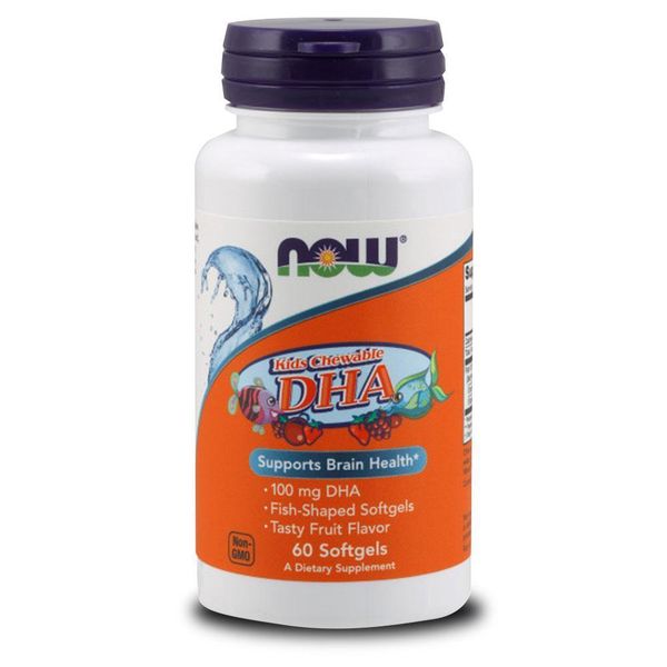 NOW Foods DHA 100mg Chews - 60 Gels