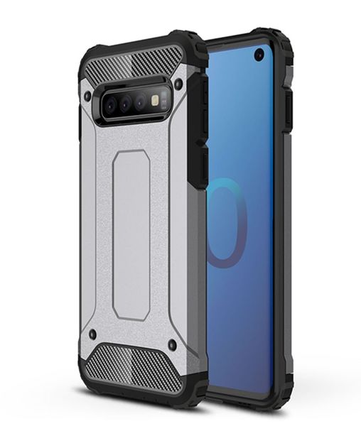 Shockproof Armor Case for Samsung S10 Silver