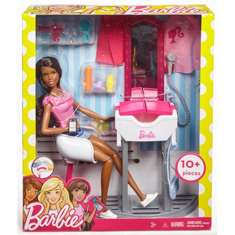 Barbie Doll With Hair Salon Accessories Buy Online In South