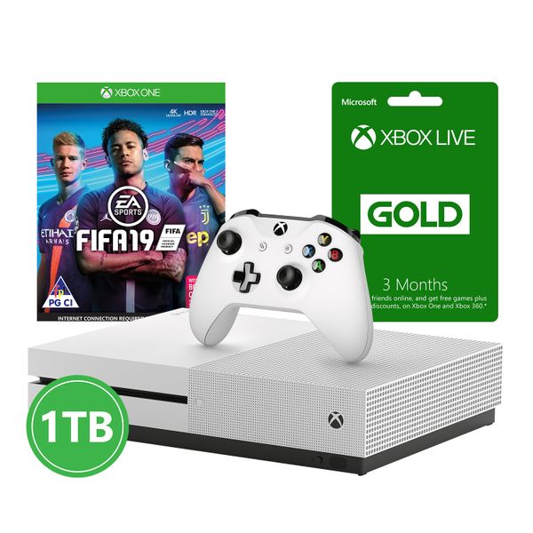 Xbox One S 1TB + FIFA 19 + 3 Months Live