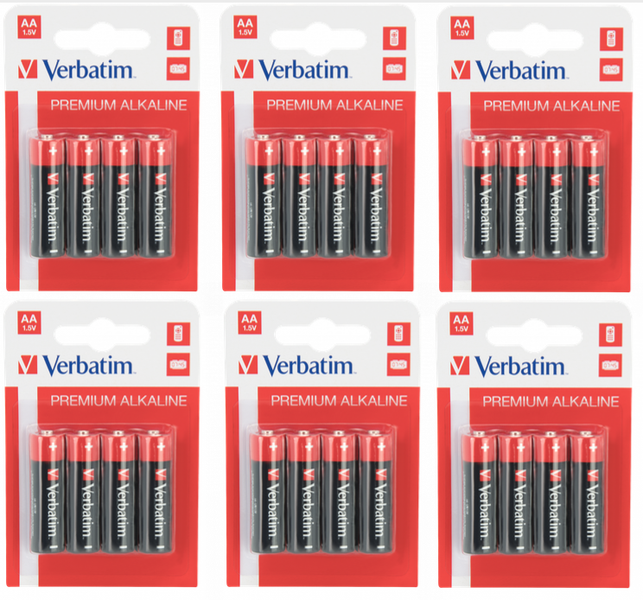 Verbatim Premium Alkaline Batteries AA (6 Pack)