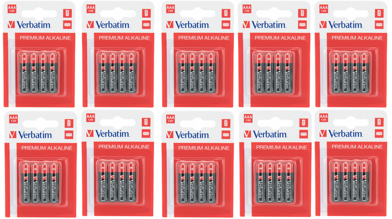 Verbatim Premium Alkaline Batteries AAA (10 Pack)