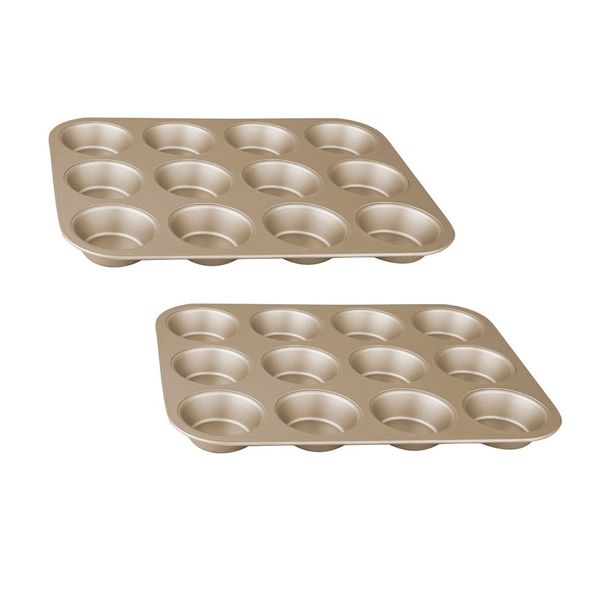 Berlinger Haus 2 Pieces 35cm 12 Cups Muffin Pan - My Bronze Pastry Cook