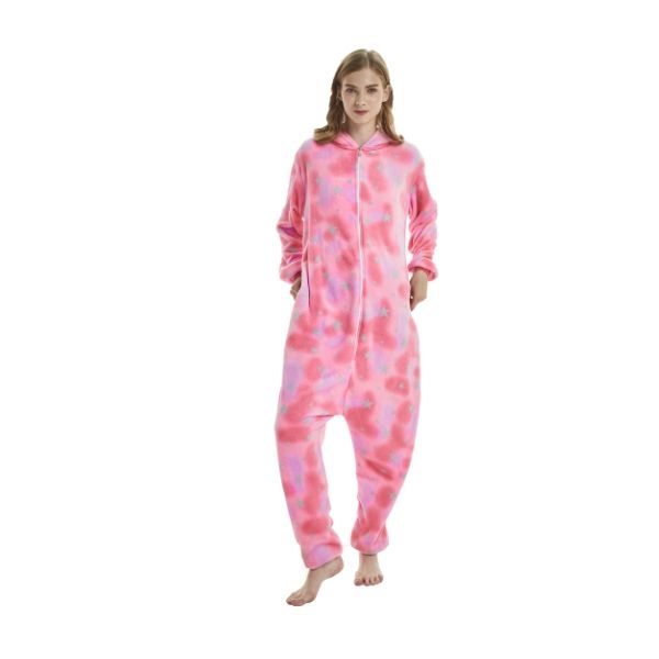 Pink Starry Unicorn Onesie for Adults - Extra Large