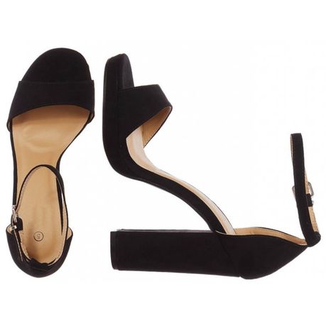 ladies wide fit black sandals