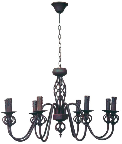 Wrought Iron Chandelier 8 Lights - Bright Star Lighting