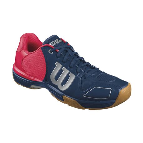 Wilson Vertex Squash Shoes - Navy/Red 