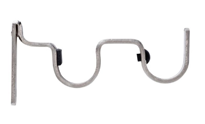 Decor Depot 25 mm Curtain Rod 20 mm Double Metal Bracket Brush Silver (1)