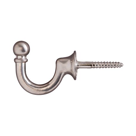 Decor Depot Curtain Tudor Hook Holdback Brushed Silver 1 Buy