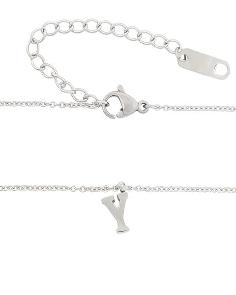 Miss Jewels- Stainless Steel Letter 'Y' pendant and necklace