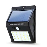 Solar Power Sensor Wall Light 20 LED Bright Wireless Security Motion ...