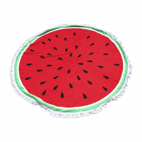 Republic Sourcing Beach Towel Round Watermelon Printed With Tassels