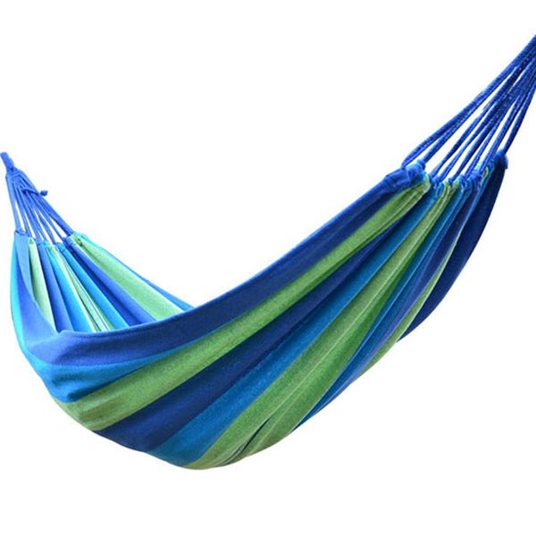 Portable Swing Canvas Stripe Hammock