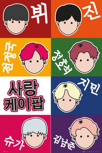 K-Pop - Faces Poster