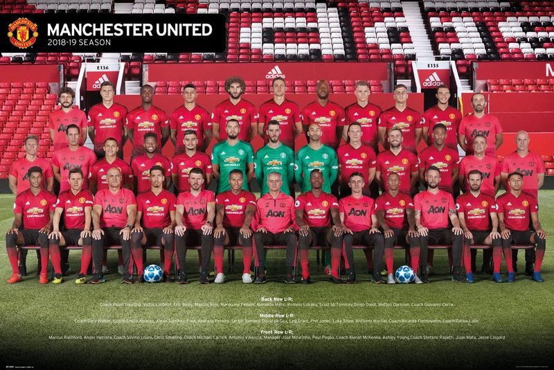 Manchester United - Team 18-19 Poster