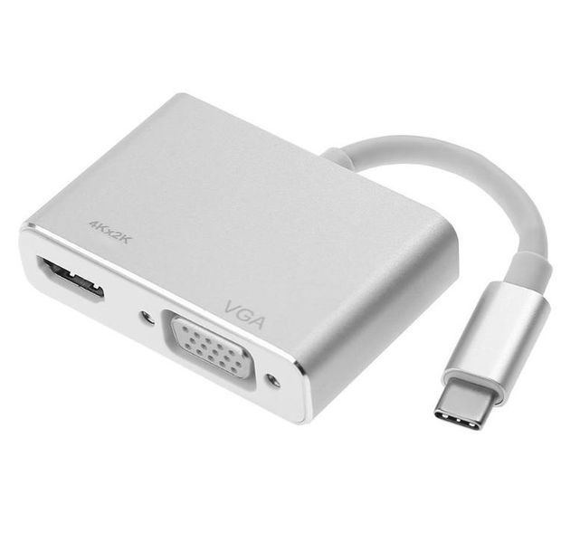 USB-C/M to HDMI/F+ VGA/F Adapter Cable