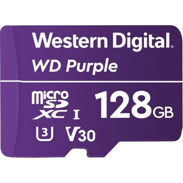 Wd Purple 128GB Microsd Card - Purple