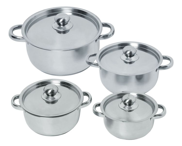 8 Piece Stainless Steel Cookware Set