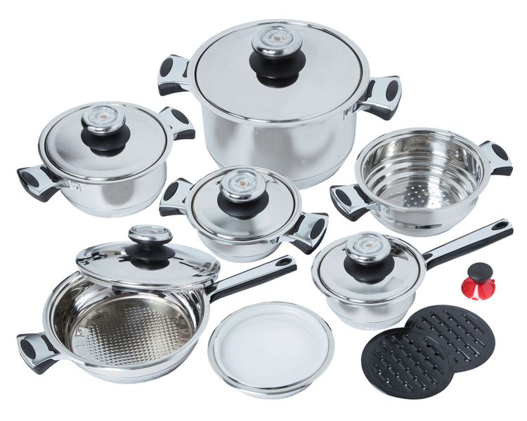 16 Piece Stainless Steel Cookware Set