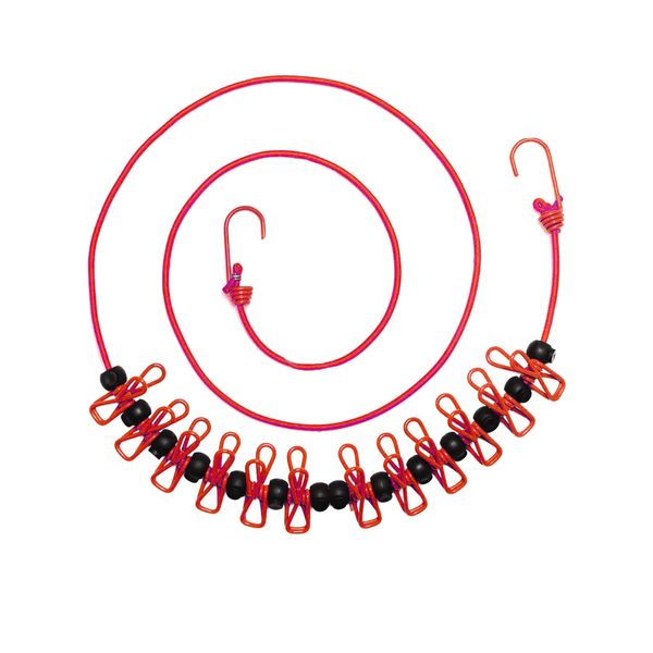 Travel Elastic Clothesline Camping Clothes Line-Red