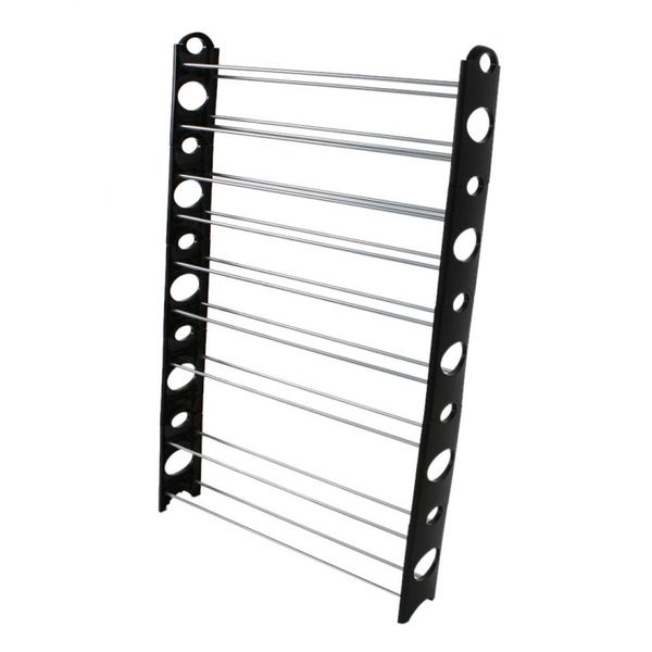 10 Tier Stainless Steel Shoe Rack / Stackable Shelves, Holds 30Pairs