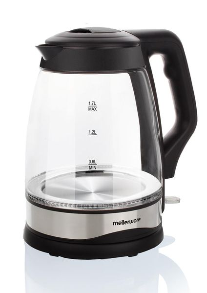 Mellerware - 1.7 Litre 2200W Optic 360 Degree Cordless Kettle - Black