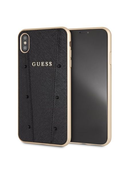 GUESS - Hard Case With Gold Logo iPhone X / XS Black