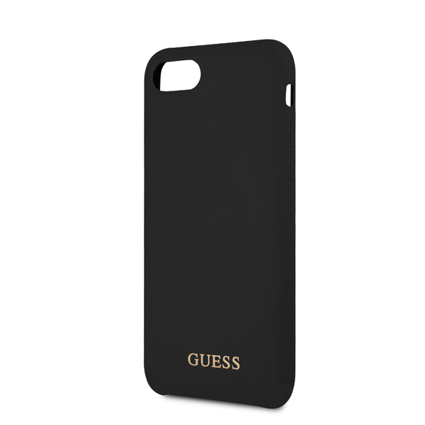 GUESS - Silicone Case With Gold Logo iPhone SE 2020 &amp; 6 / 7 / 8 Black