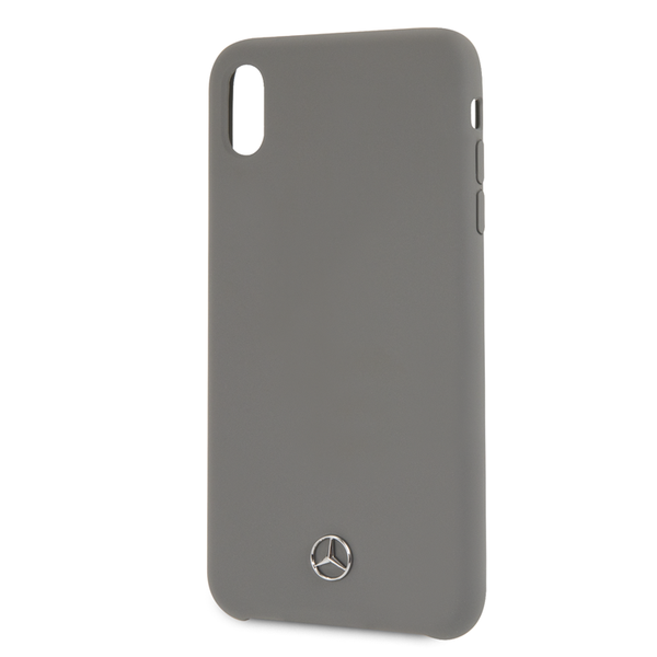 MERCEDES - Silicon Case With Microfiber Lining iPhone XS MAX Grey