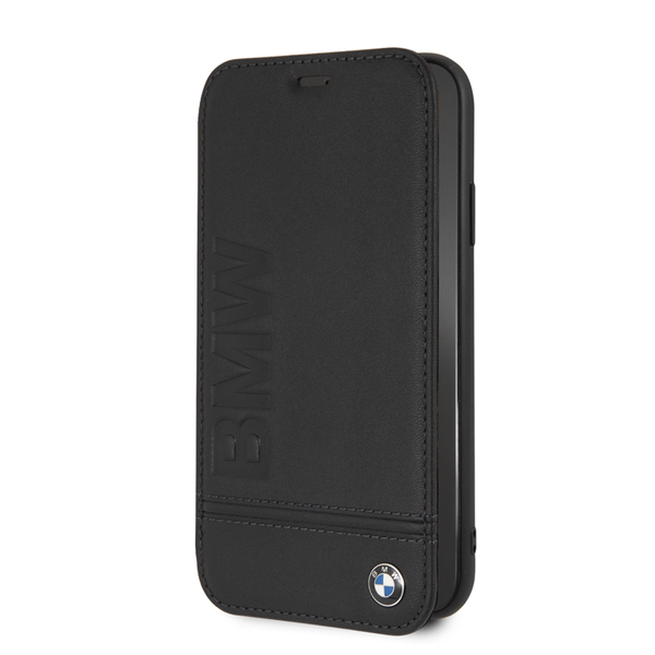 BMW - Signature Logo Flip Case iPhone XR Black