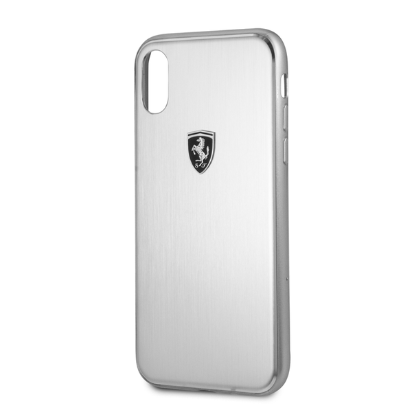 FERRARI - Aluminium Hard Case iPhone X / XS Silver