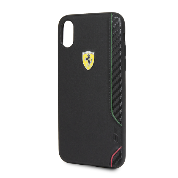 FERRARI - Pu Rubber Soft Touch iPhone X / XS Black