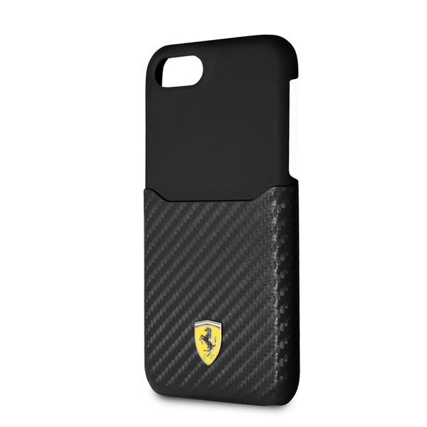 FERRARI - Carbon Hard Case With Card Slot iPhone SE 2020 &amp; 6 / 7 / 8